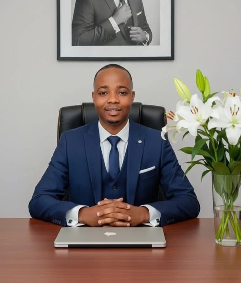 Doonandjè Fréjus AGBODOHO, fondateur de DFA HORIZON, dans son bureau